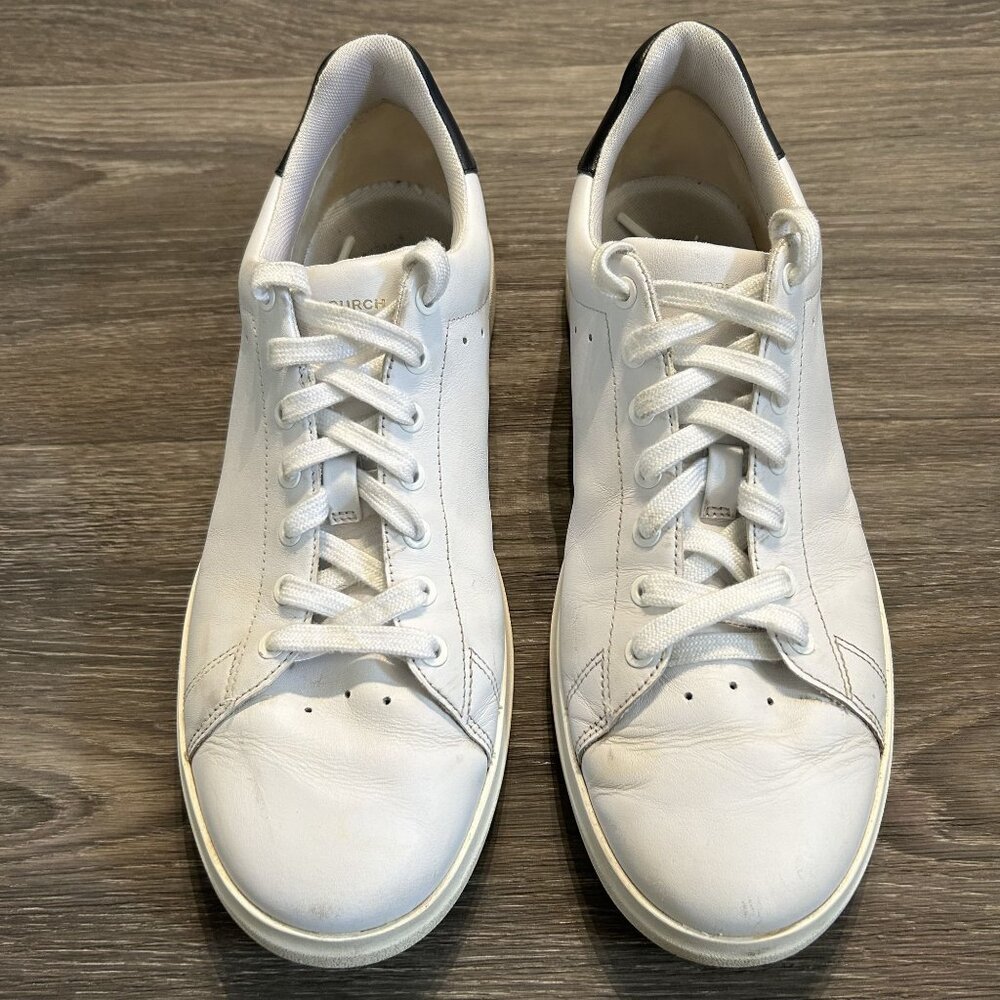 Tory Burch Sneakers Size 10.5 Howell Court Valley Forge Shoes White Black 8913